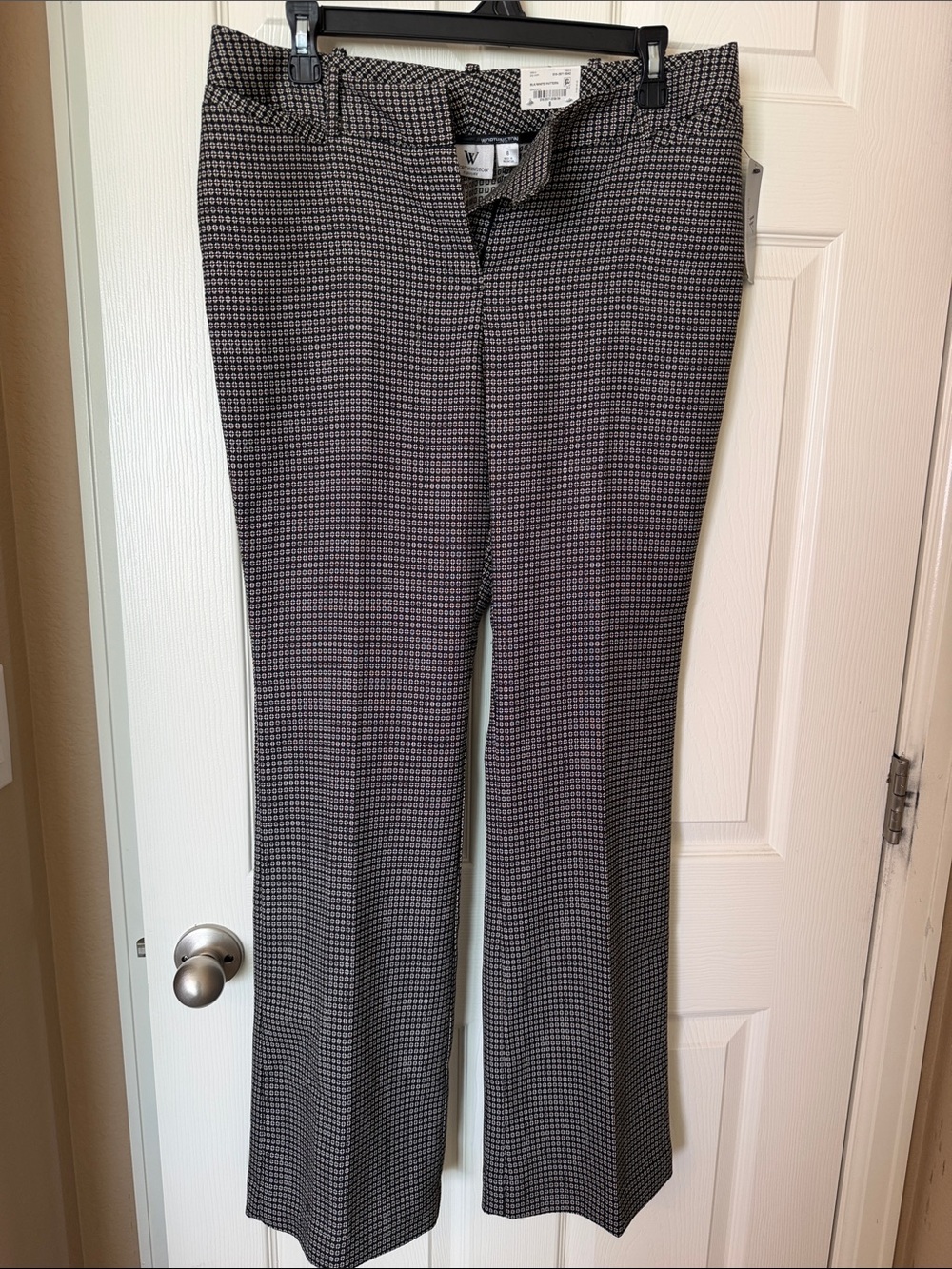 Worthington Black & White Micro-Check Dress Trousers